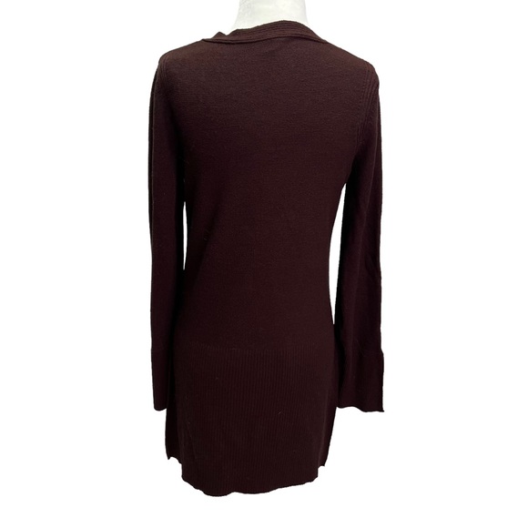 Free People Criss-Cross Tunic Sweater in Brown Wine Size Small - Picture 10 of 15